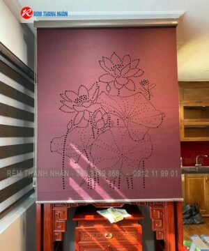 Rèm cuốn Hàn Quốc khắc Lazer LZ96 cho phòng thờ