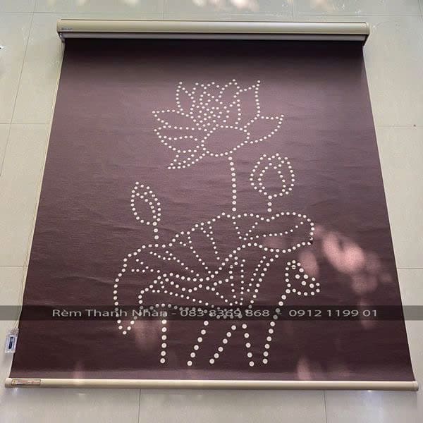 Rèm che Bàn thờ khắc Laze mẫu Hoa Sen LZ115 13 Rèm che Bàn thờ khắc Laze mẫu Hoa Sen LZ115