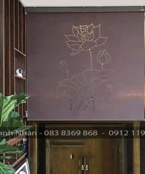 Rèm che Bàn thờ khắc Laze mẫu Hoa Sen LZ115 28 Rèm che Bàn thờ khắc Laze mẫu Hoa Sen LZ115