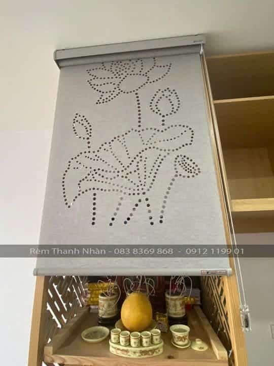 Rèm che Bàn thờ khắc Laze mẫu Hoa Sen LZ115 11 Rèm che Bàn thờ khắc Laze mẫu Hoa Sen LZ115