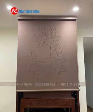 Rèm che Bàn thờ khắc Laze mẫu Hoa Sen LZ115 19 Rèm che Bàn thờ khắc Laze mẫu Hoa Sen LZ115