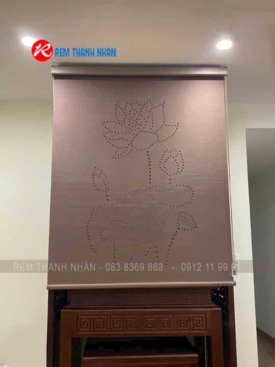Rèm che Bàn thờ khắc Laze mẫu Hoa Sen LZ115 5 Rèm che Bàn thờ khắc Laze mẫu Hoa Sen LZ115