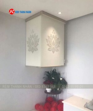 Rèm treo ban thờ chung cư mẫu khắc LZ117