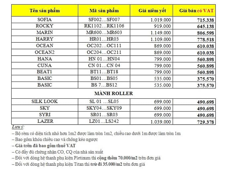 Bao gia rem cau vong Allplus moi nhat