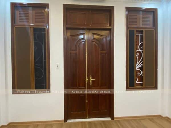 Vách ngăn 2 trong 1: Màn chống muỗi dạng lưới tổ ong hệ CiCi1 vân gỗ
