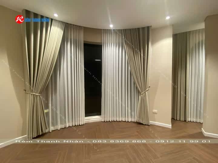Rèm vải 2 lớp Nhật Depo LUNA T898-01 và voan SIL608-17