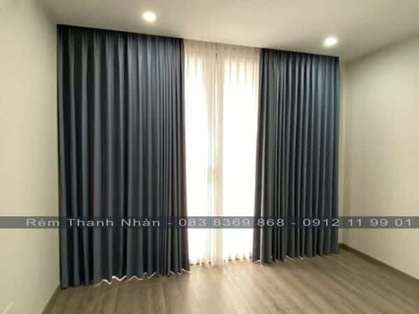 Bộ rèm cửa chung cư 2 lớp Montana GP1994-8 và voan Pattern 41-35