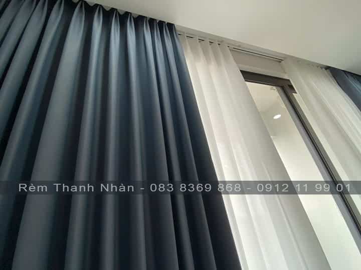 Rèm cửa 2 lớp chung cư vải Montana GP1994-8 & Voan Pattern 41-35