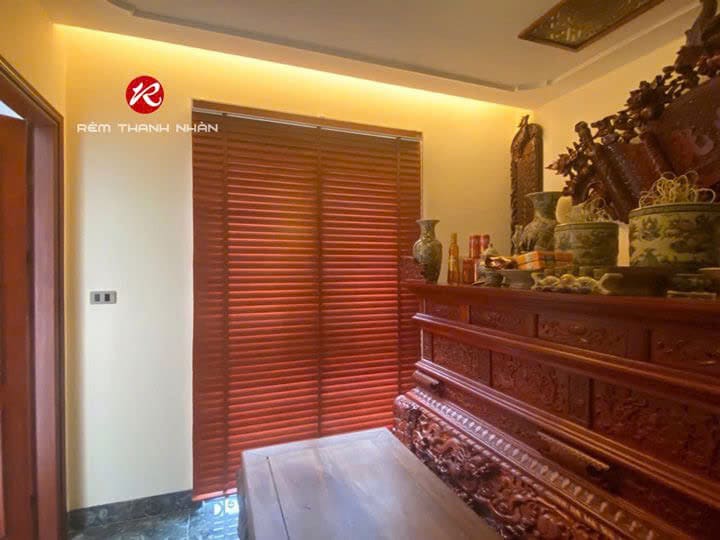 Rèm cửa sổ gỗ phòng thờ Msj446