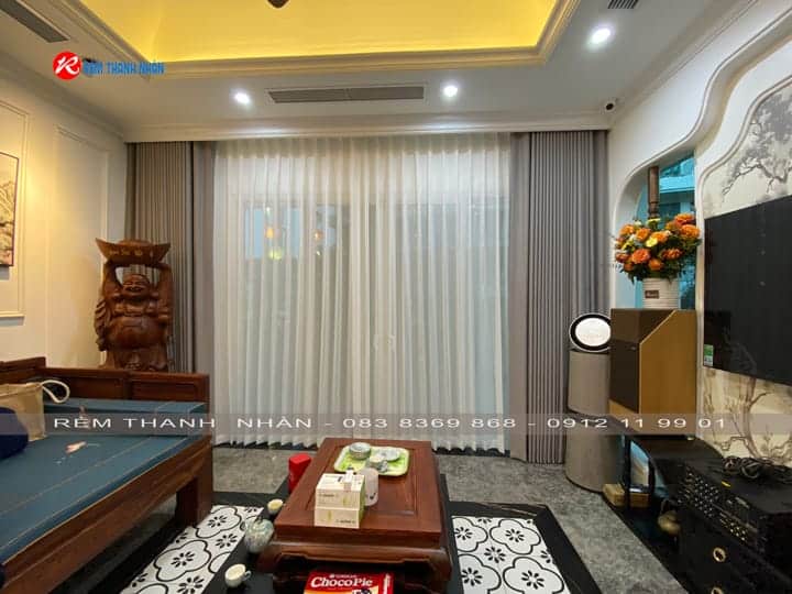 Top những mẫu rèm cửa đẹp hiện đại nhất hiện nay - Rèm voan 2 lớp