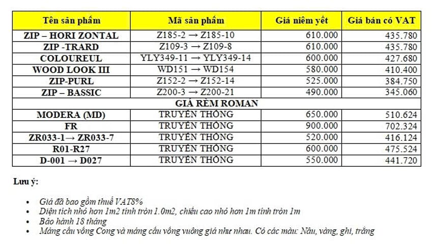 Giá Rèm cầu vồng Fineplus – Sale lên đến 30%
