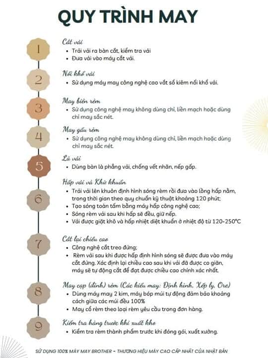 Rèm vải Elogi VII 583 Hàn Quốc: Cao cấp, hiện đại & bền đẹp 9 Quy trình may rèm vải Elogi