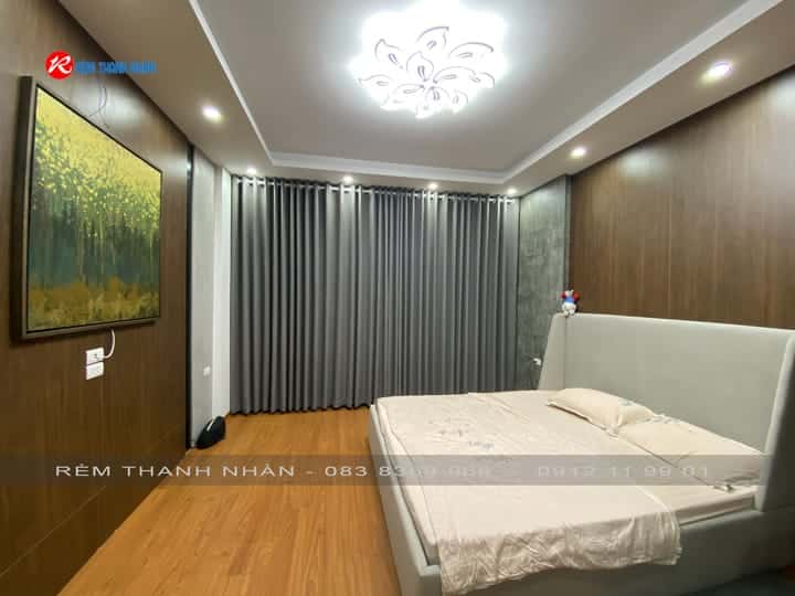 Rèm cửa 2 lớp phòng ngủ GP1992-10 & voan Pattern 41-37 4 Ứng dụng thực tế bộ rèm vải 2 lớp phòng ngủ Manhattan GP1992-10