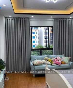 Rèm cửa 2 lớp phòng ngủ GP1992-10 & voan Pattern 41-37 9 Ứng dụng thực tế bộ rèm vải 2 lớp phòng ngủ Manhattan GP1992-10