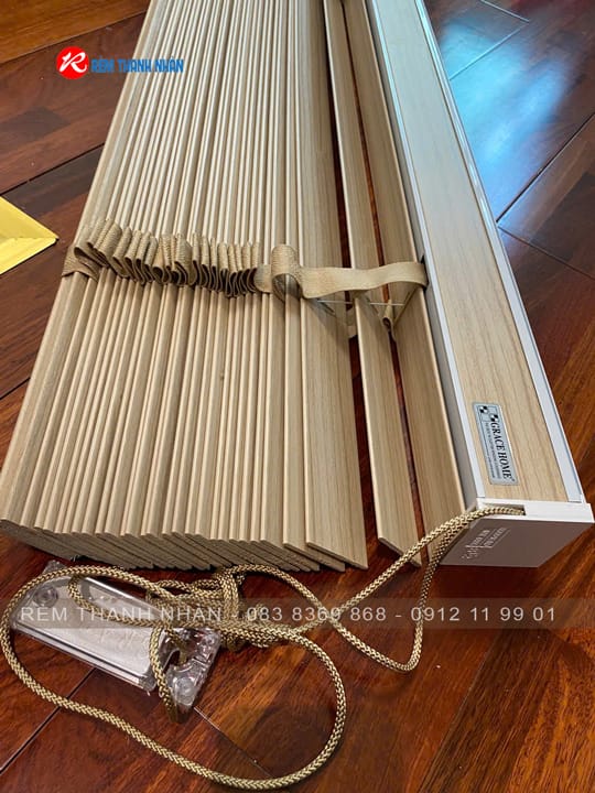 Mành sáo nhựa giả gỗ Msj 554 – Giá rẻ, bền đẹp, lắp đặt cho phòng ngủ hiện đại 16 Thiết kế hệ 1 dây