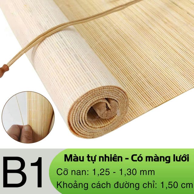 Mành tăm Trúc in tranh nghệ thuật – Trang trí phòng thiền, spa, thờ 3 Chất liệu nan Trúc cao cấp