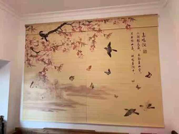 Mành tăm Trúc in tranh nghệ thuật – Trang trí phòng thiền, spa, thờ 1 Mành tăm Trúc in tranh nghệ thuật – Trang trí phòng thiền, spa, thờ