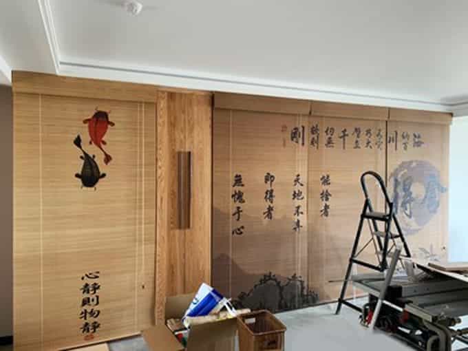 Mành tăm Trúc in tranh nghệ thuật – Trang trí phòng thiền, spa, thờ 6 Mẫu mành tăm Trúc in tranh – đa dạng chủ đề nghệ thuật