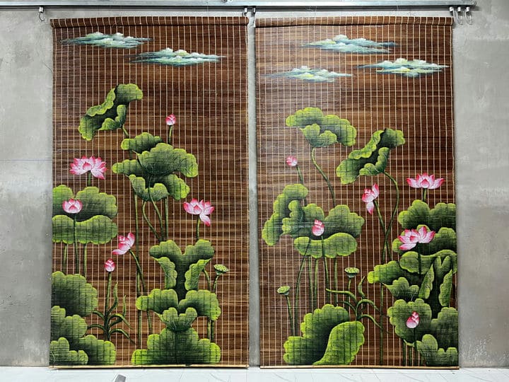 Mành Trúc vẽ tranh sơn dầu – Tác phẩm nghệ thuật sống giữa không gian Việt 3 Mành Trúc than hóa vẽ tranh