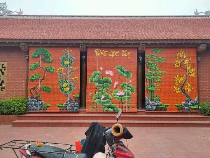 Mành Trúc vẽ tranh sơn dầu – Tác phẩm nghệ thuật sống giữa không gian Việt 6 Hình ảnh mành trúc vẽ tranh tay sơn dầu