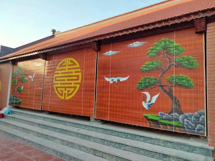 Mành Trúc vẽ tranh sơn dầu – Tác phẩm nghệ thuật sống giữa không gian Việt 7 Hình ảnh mành trúc vẽ tranh tay sơn dầu