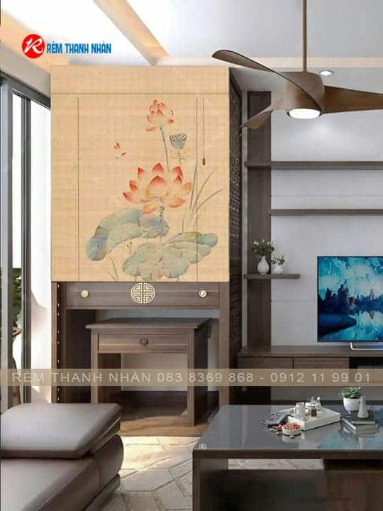 Mẫu rèm trúc in tranh đẹp – Giá trị thẩm mỹ cao, bền lâu, phù hợp không gian Việt 12 Một số mẫu rèm trúc in tranh đẹp, bền màu, sang trọng