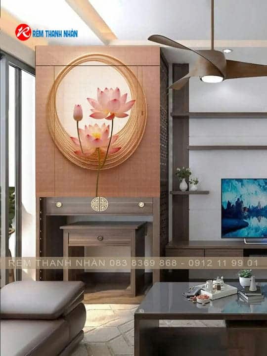 Mẫu rèm trúc in tranh đẹp – Giá trị thẩm mỹ cao, bền lâu, phù hợp không gian Việt 13 Một số mẫu rèm trúc in tranh đẹp, bền màu, sang trọng