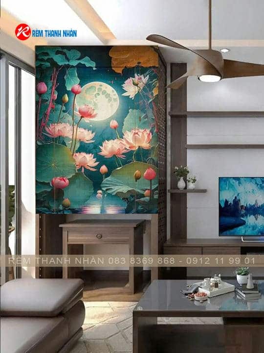 Mẫu rèm trúc in tranh đẹp – Giá trị thẩm mỹ cao, bền lâu, phù hợp không gian Việt 19 Một số mẫu rèm trúc in tranh đẹp, bền màu, sang trọng