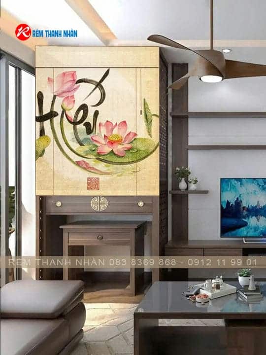 Mẫu rèm trúc in tranh đẹp – Giá trị thẩm mỹ cao, bền lâu, phù hợp không gian Việt 23 Một số mẫu rèm trúc in tranh đẹp, bền màu, sang trọng