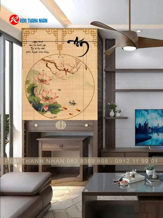 Mẫu rèm trúc in tranh đẹp – Giá trị thẩm mỹ cao, bền lâu, phù hợp không gian Việt 25 Một số mẫu rèm trúc in tranh đẹp, bền màu, sang trọng