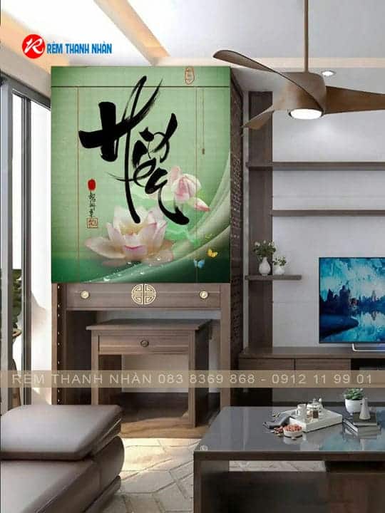 Mẫu rèm trúc in tranh đẹp – Giá trị thẩm mỹ cao, bền lâu, phù hợp không gian Việt 31 Một số mẫu rèm trúc in tranh đẹp, bền màu, sang trọng