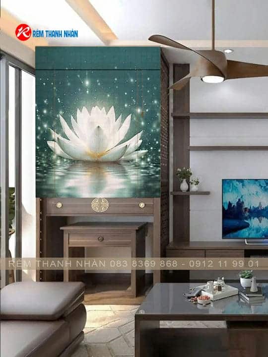 Mẫu rèm trúc in tranh đẹp – Giá trị thẩm mỹ cao, bền lâu, phù hợp không gian Việt 34 Một số mẫu rèm trúc in tranh đẹp, bền màu, sang trọng