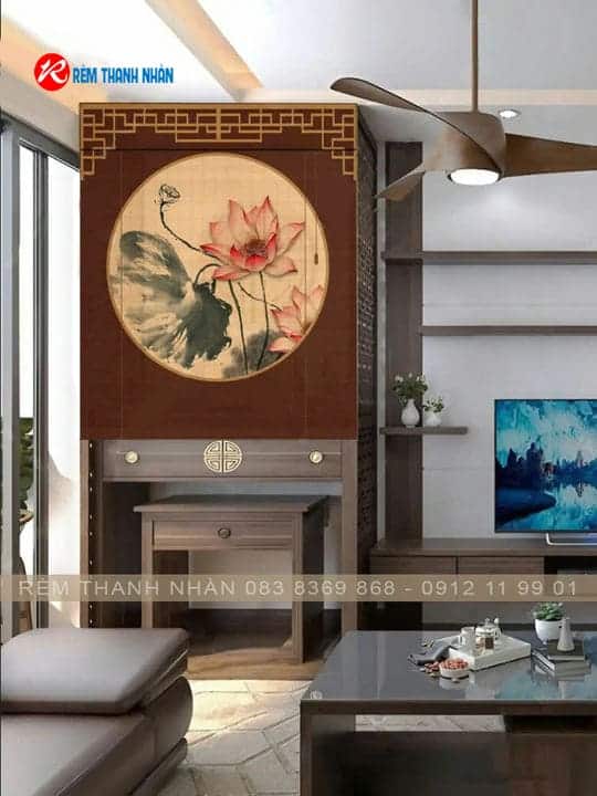 Mẫu rèm trúc in tranh đẹp – Giá trị thẩm mỹ cao, bền lâu, phù hợp không gian Việt 36 Một số mẫu rèm trúc in tranh đẹp, bền màu, sang trọng