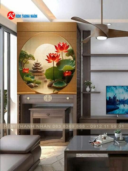 Mẫu rèm trúc in tranh đẹp – Giá trị thẩm mỹ cao, bền lâu, phù hợp không gian Việt 40 Một số mẫu rèm trúc in tranh đẹp, bền màu, sang trọng