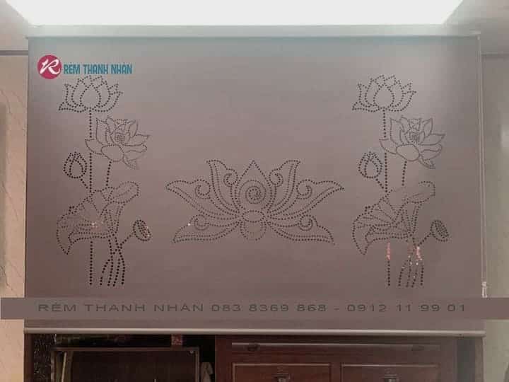 Rèm cuốn che bàn thờ LZ 121 – Vải SL-Coffe, khắc laser, giá rẻ 14 Rèm cuốn laser LZ121 – Rèm che bàn thờ phong thủy đẹp giá tốt