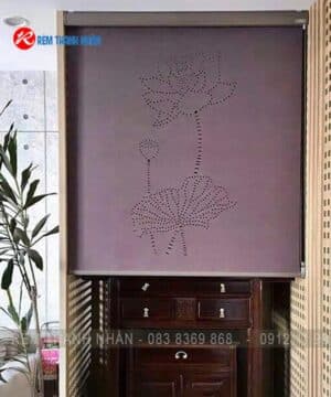 Mẫu rèm họa tiết Hoa Sen LZ118 xuyên sáng