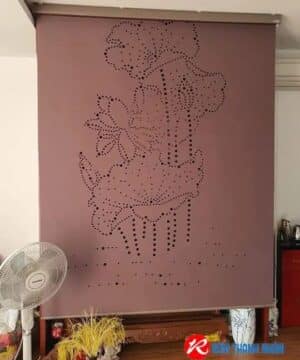 Rèm phòng thờ khắc laser LZ40 – Rèm che bàn thờ hiện đại