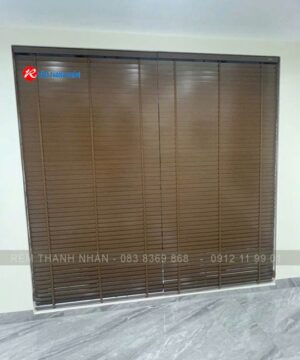 Mành gỗ Basswood AL13 Medium Grey vân gỗ All Plus Hệ 1 dây