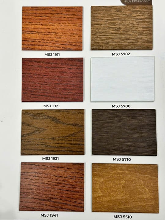 Báo giá rèm gỗ Grace Home hệ 1 dây & hệ 2 dây – Gỗ Basswood, Paulownia và nhựa PS vân gỗ tại Hà Nội 7 Chất liệu rèm gỗ Grace Home – nhựa PS vân gỗ