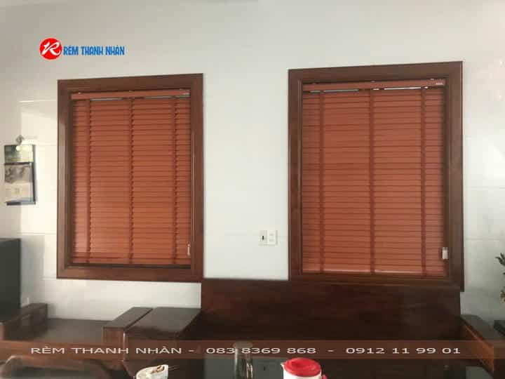 Báo giá rèm gỗ Grace Home hệ 1 dây & hệ 2 dây – Gỗ Basswood, Paulownia và nhựa PS vân gỗ tại Hà Nội 10 Rèm gỗ Paulownia Msj446 hệ 1 dây cho cửa sổ phòng khách