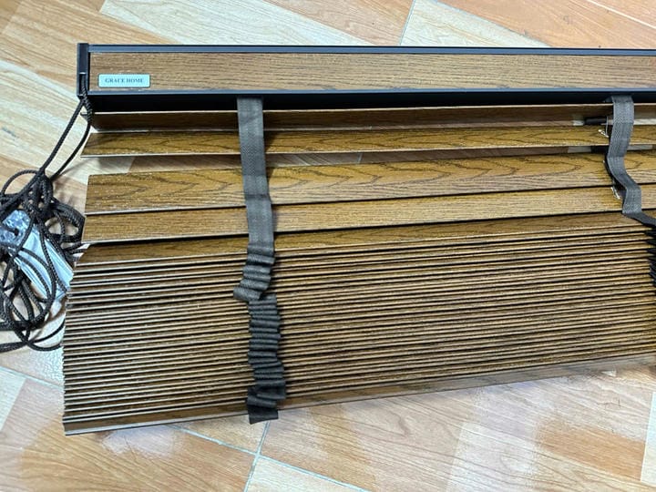 Báo giá rèm gỗ Grace Home hệ 1 dây & hệ 2 dây – Gỗ Basswood, Paulownia và nhựa PS vân gỗ tại Hà Nội 2 Cấu tạo và thiết kế rèm gỗ Grace Home hệ 1 dây