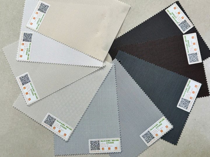 Giá rèm văn phòng City Blinds tại Hà Nội 7 Mẫu mã vải cuốn trơn City Blinds