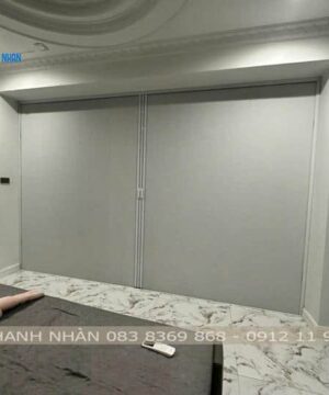 Rèm tổ ong in tranh hệ 27 Pro mở 2 bên | Vách ngăn phòng khách đẹp 11 Vách ngăn rèm tổ Ong in tranh hệ 27 Pro