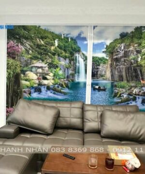 Rèm tổ ong in tranh hệ 27 Pro mở 2 bên | Vách ngăn phòng khách đẹp 8 Vách ngăn rèm tổ ong in tranh là gì?